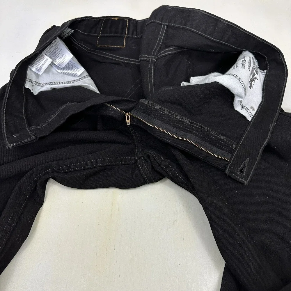 EUC Levi's 550 Relaxed Black‎ Jeans Men actual 40x30 Denim Dark Wash Cotton